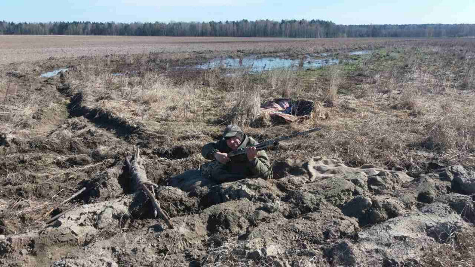 скрадок окоп на гуся фото