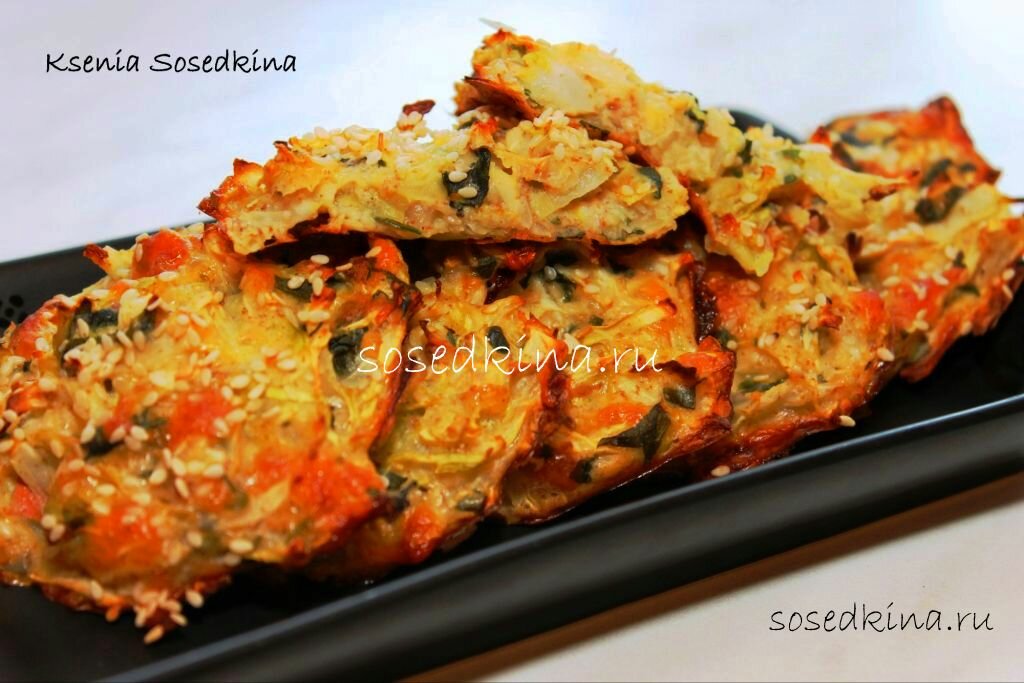 капустные оладьи с сыром в духовке фото