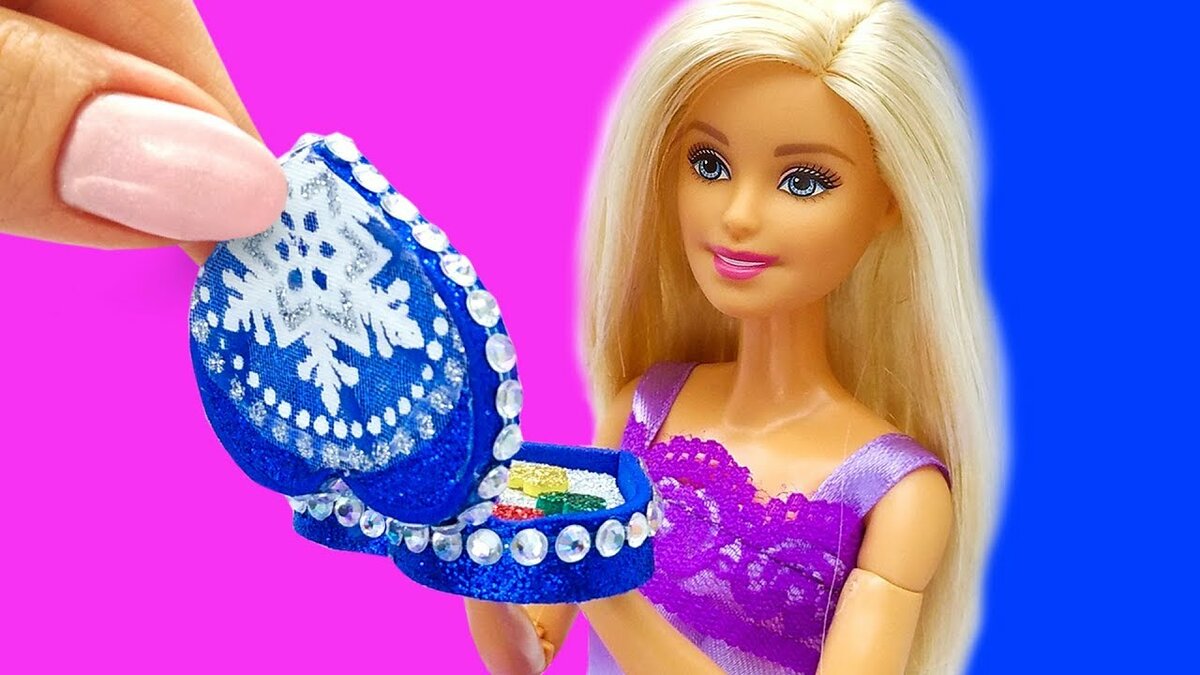 barbie doll and makeup set