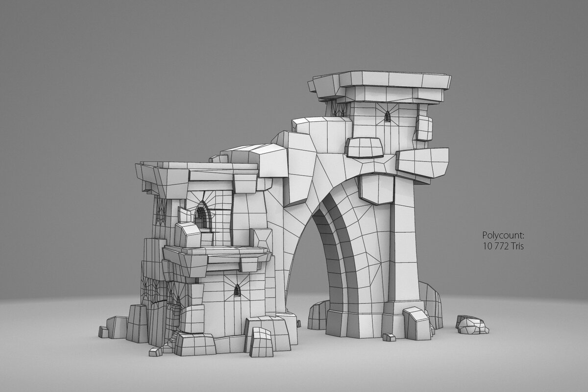 lowpoly ruins фото