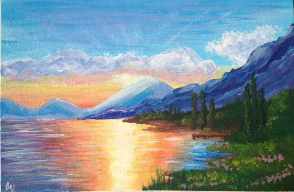 рисунки гуашь фото