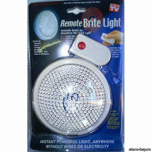 светильник с пультом remote brite light фото
