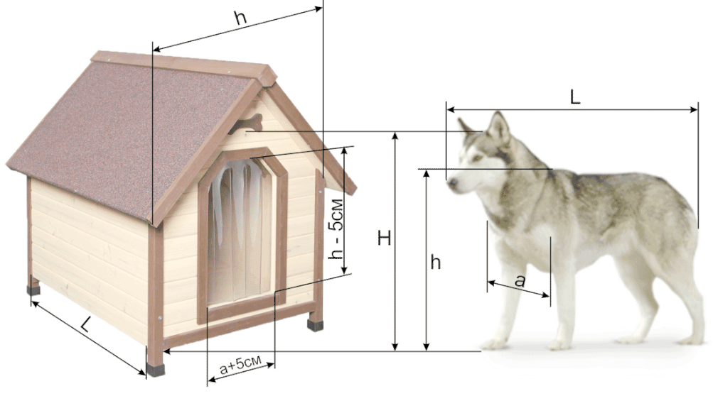 оптимальный размер собачьей будки