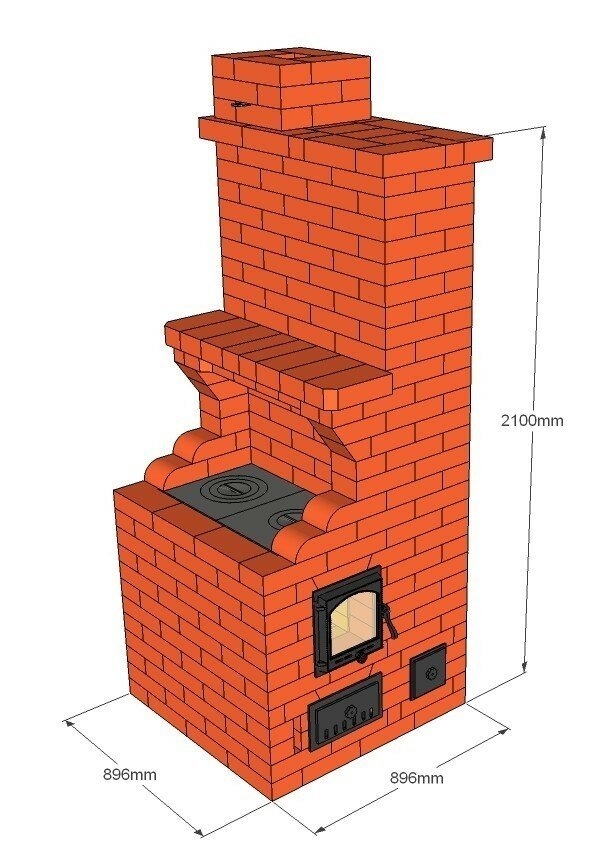 шведка печь для дачи из кирпича