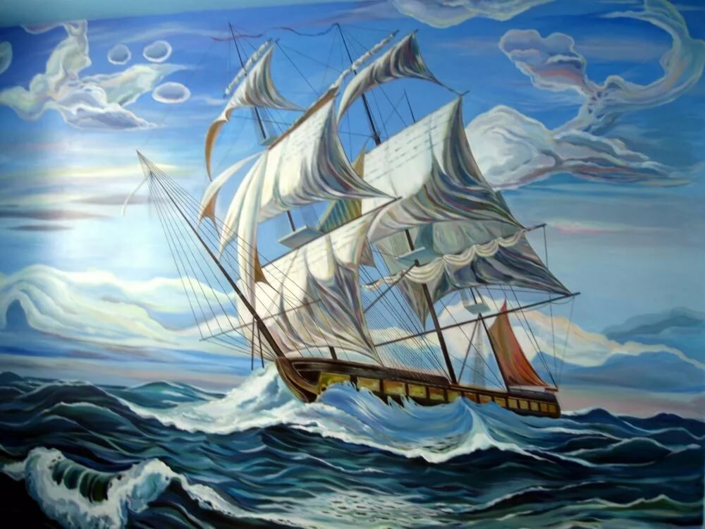 Цветные картинки кораблей