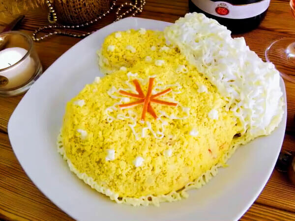 салат мимоза с сыром фото