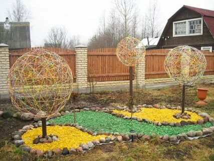 украшение садового участка фото