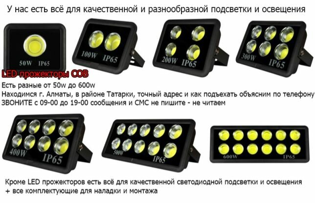 прожектор led gq 200w 6000k 85-265vac prime фото