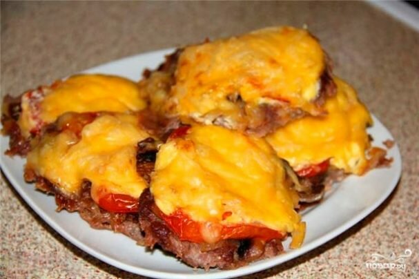 мясо по французски с фаршем фото