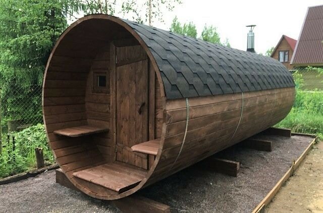 финская баня бочка фото