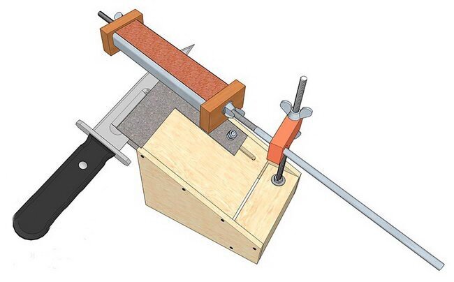 самодельное устройство для заточки ножей