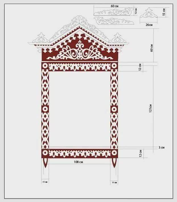 эскизы наличников на окна в деревянном доме