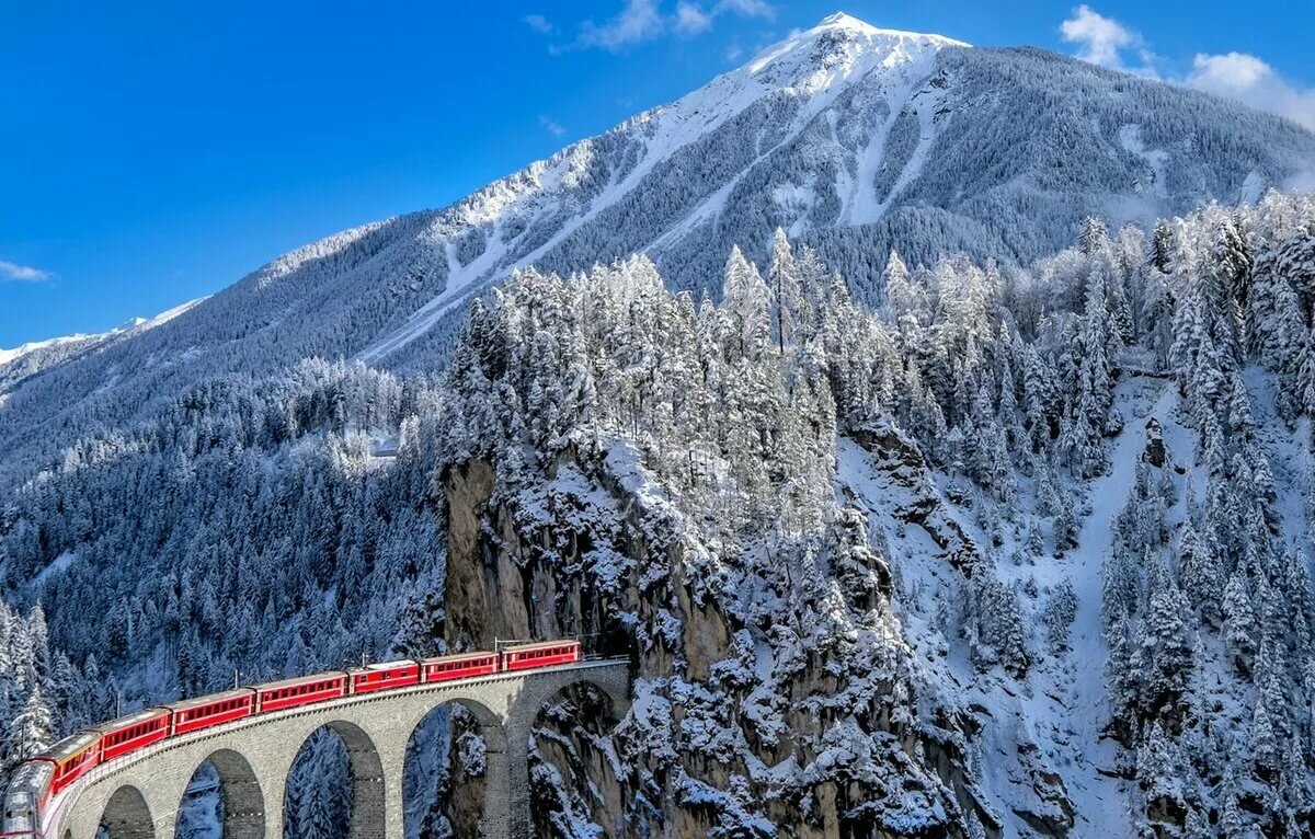 ретийская железная дорога швейцария фото