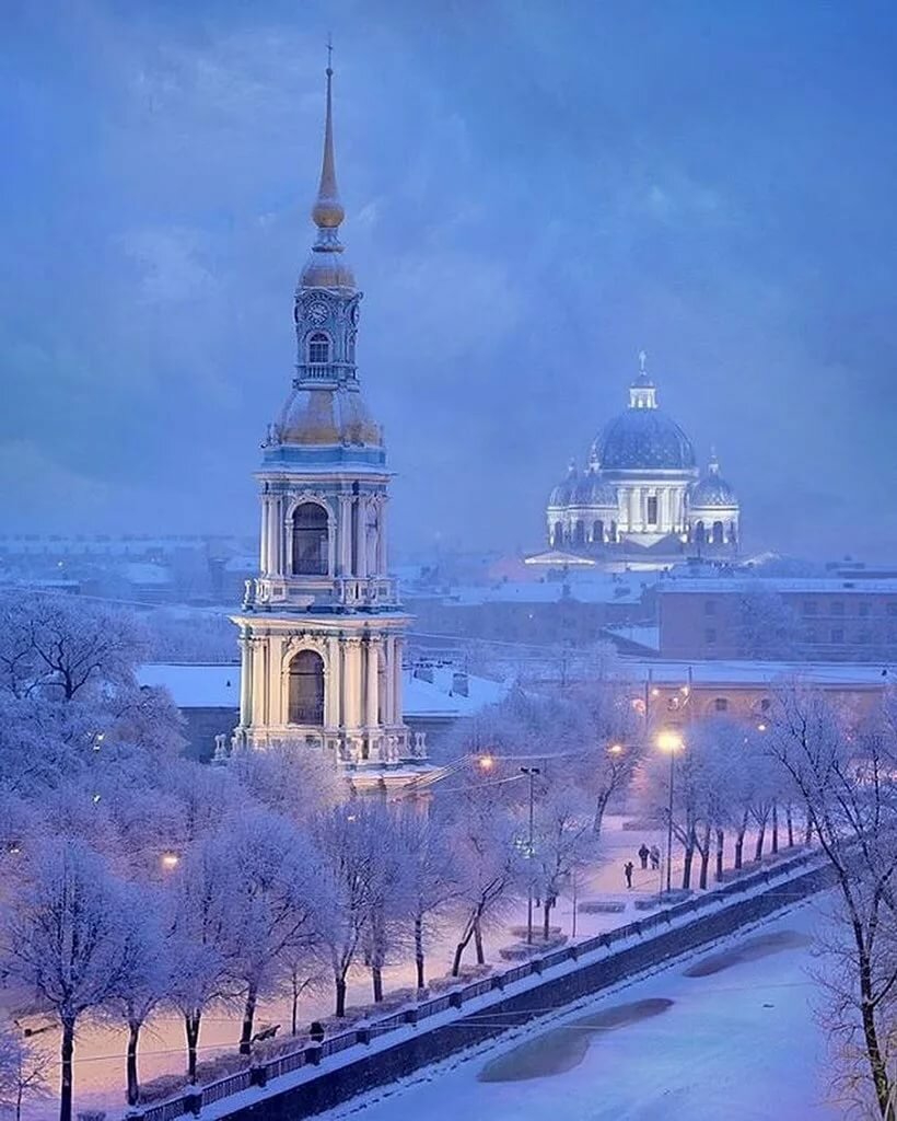 петербург колокольня никольского собора зима фото