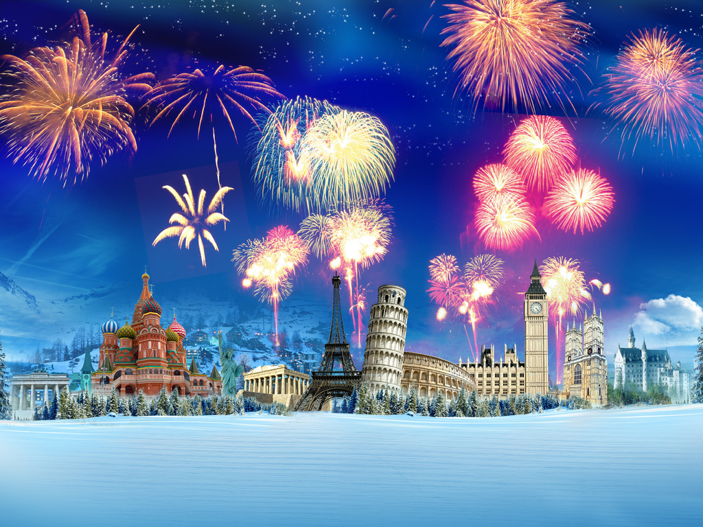 новогодний салют фото