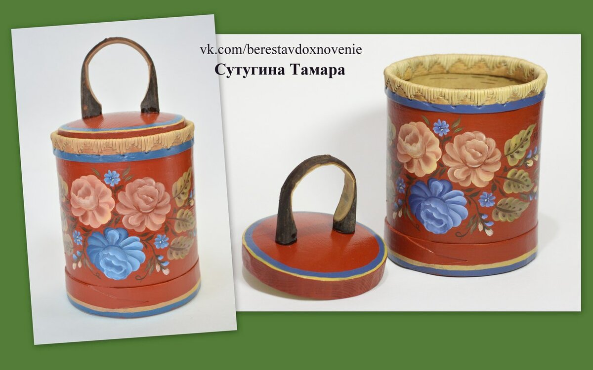 уфтюжская роспись туеса фото