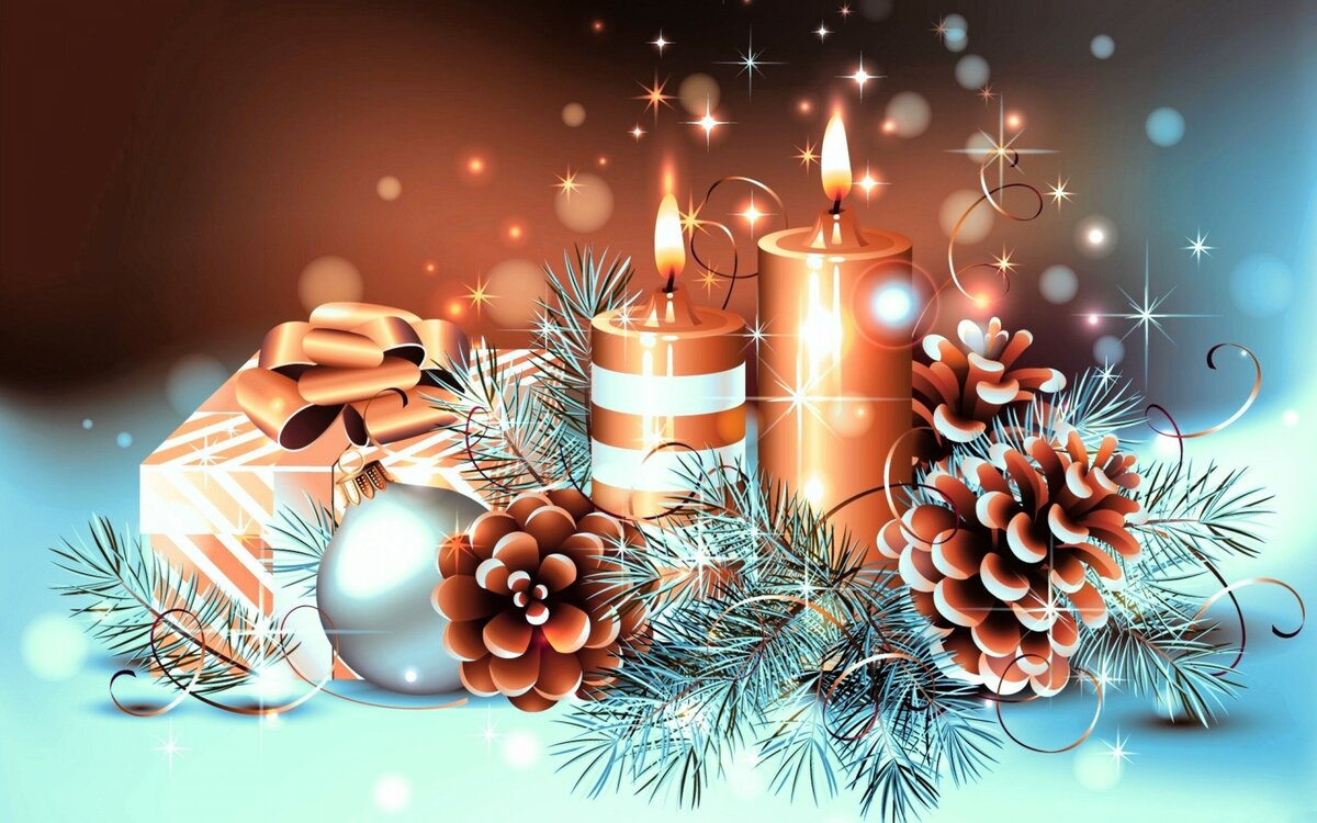 новогодние открытки фото