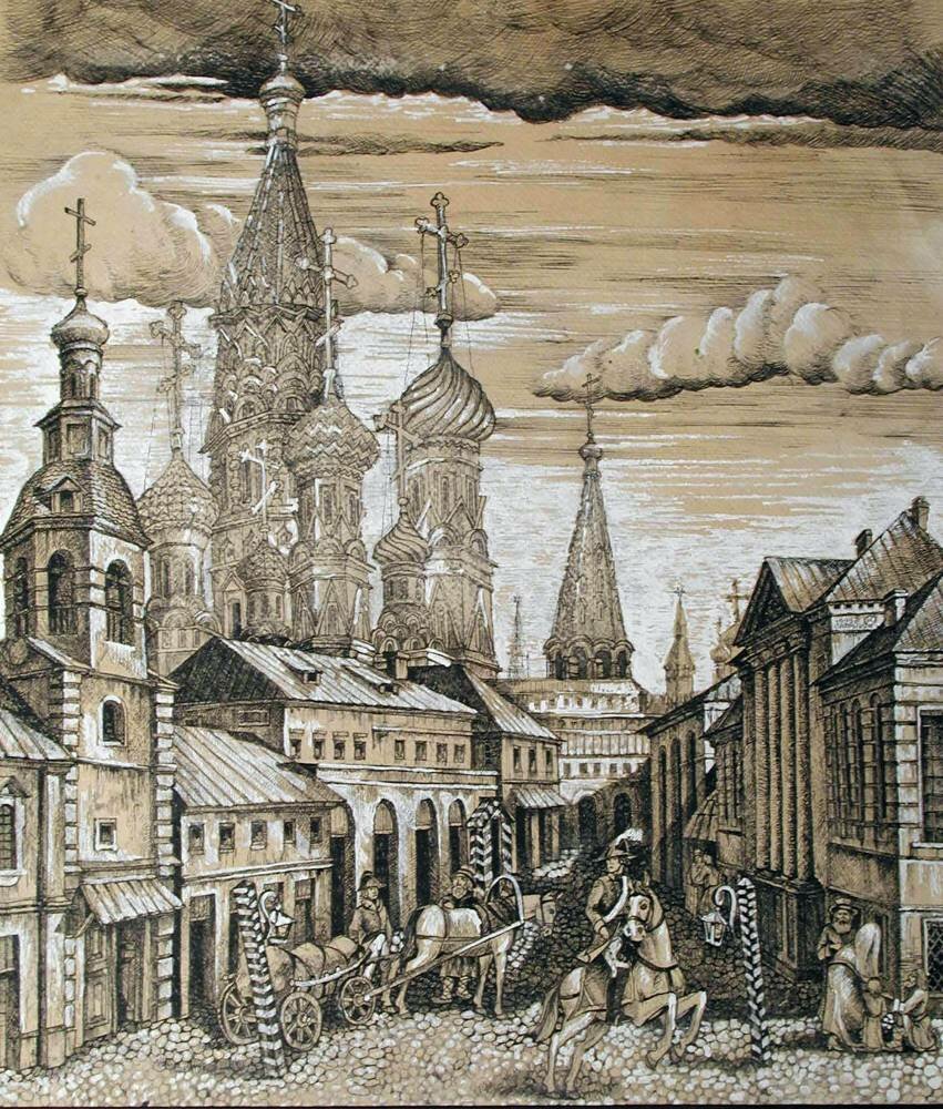старая москва графика фото