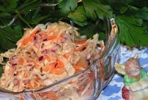 салат из свежей капусты фото