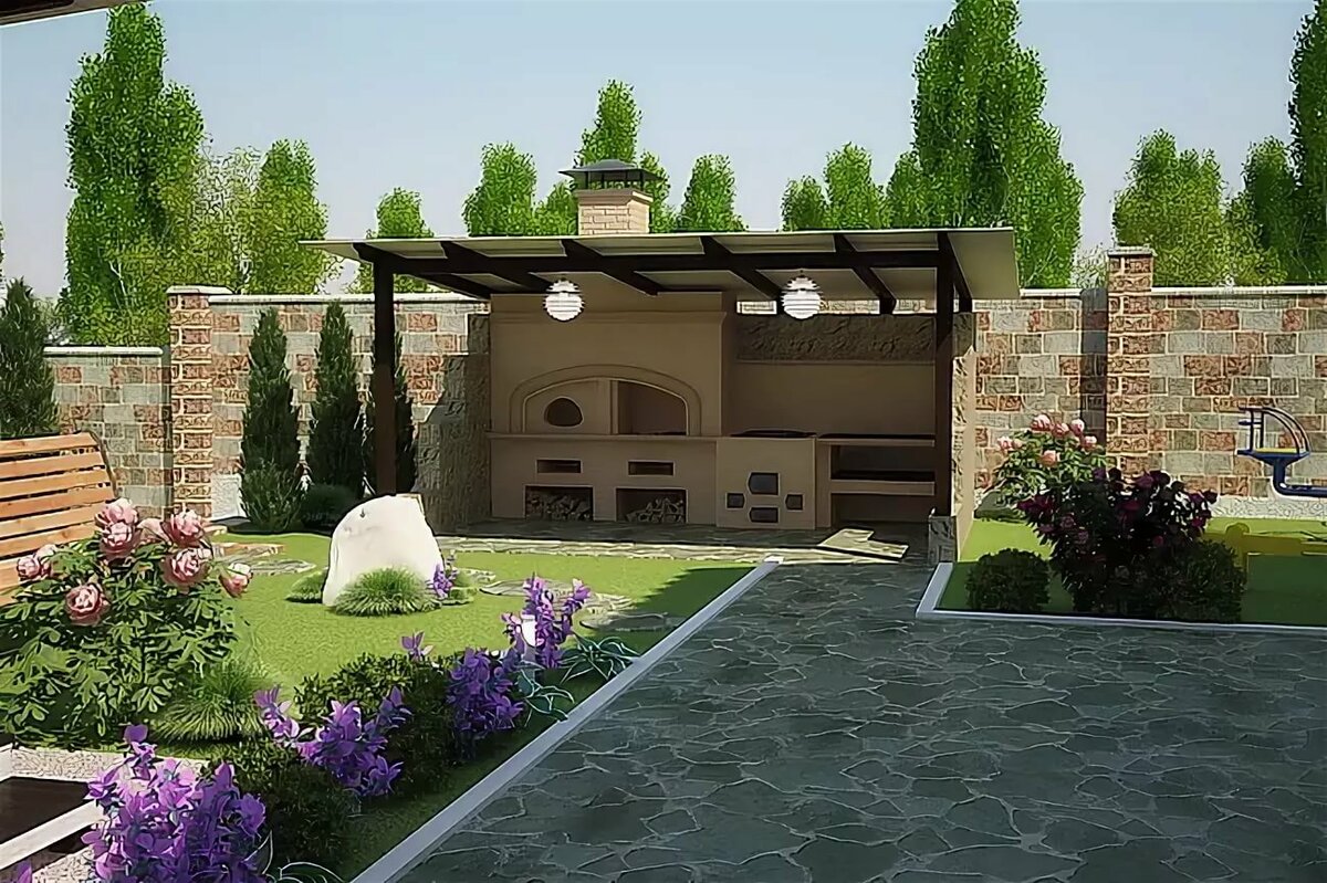 ландшафтный дизайн двора частного дома программа