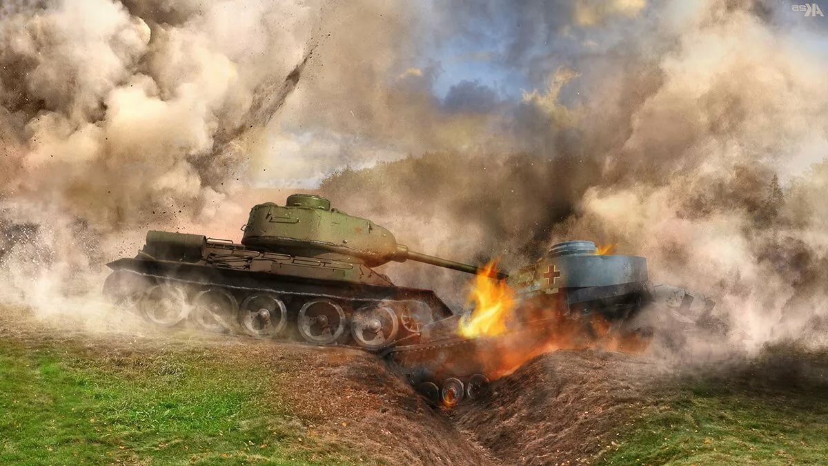 танковый бой фото