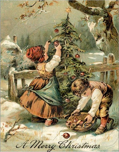 винтажные новогодние открытки фото