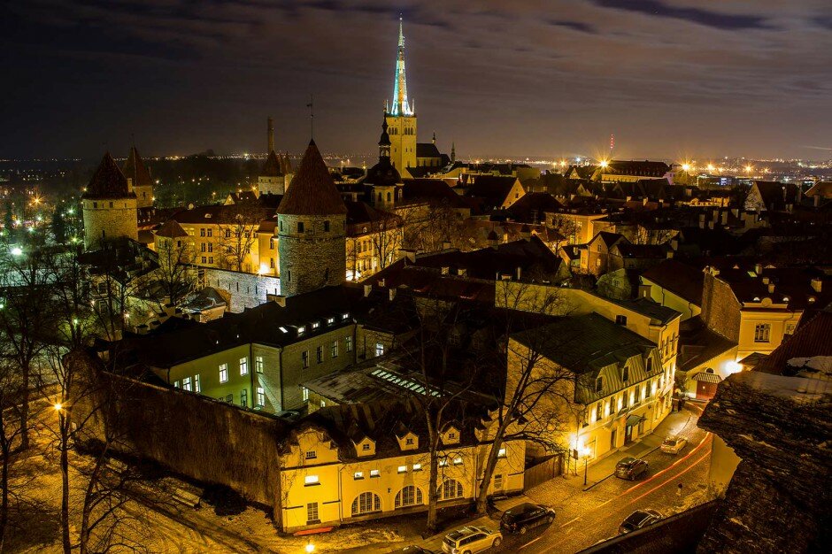 ночной таллин фото