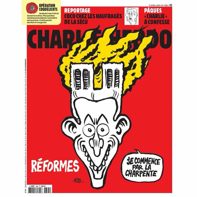 charlie hebdo макрон фото