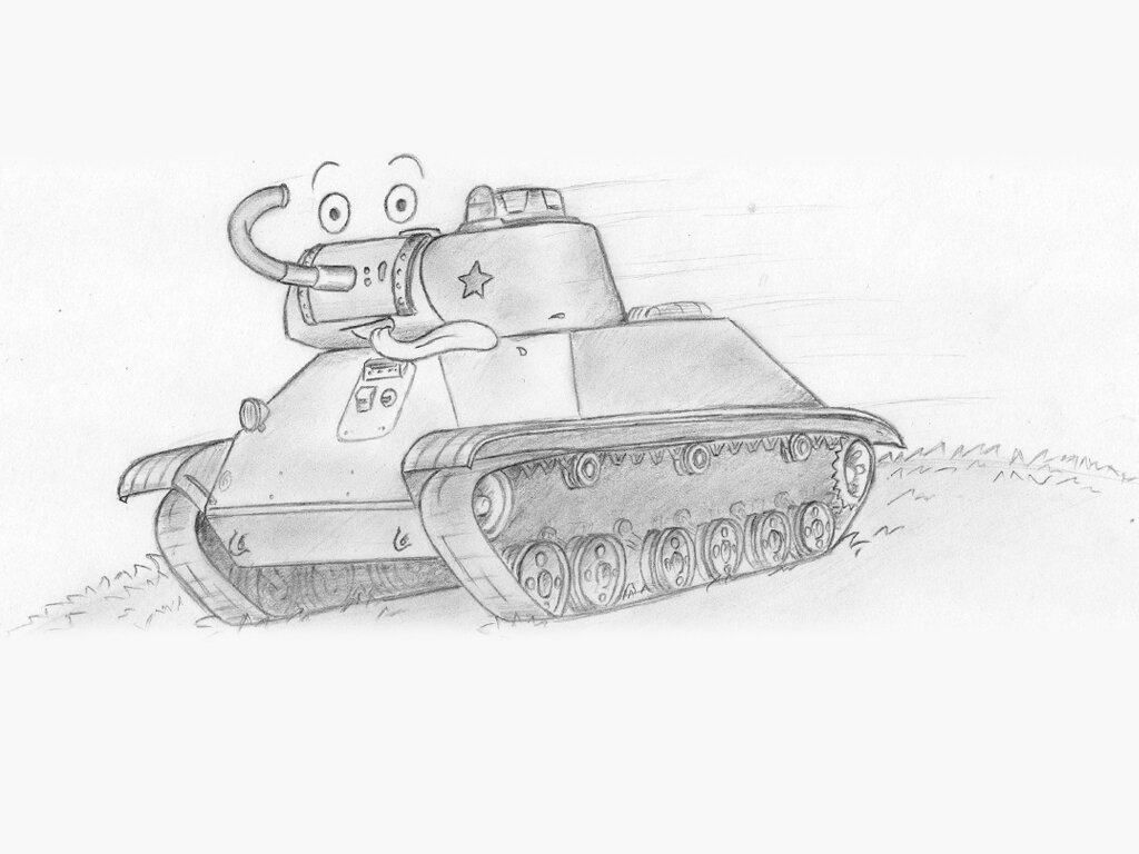 Картинка кв танк нарисовать
