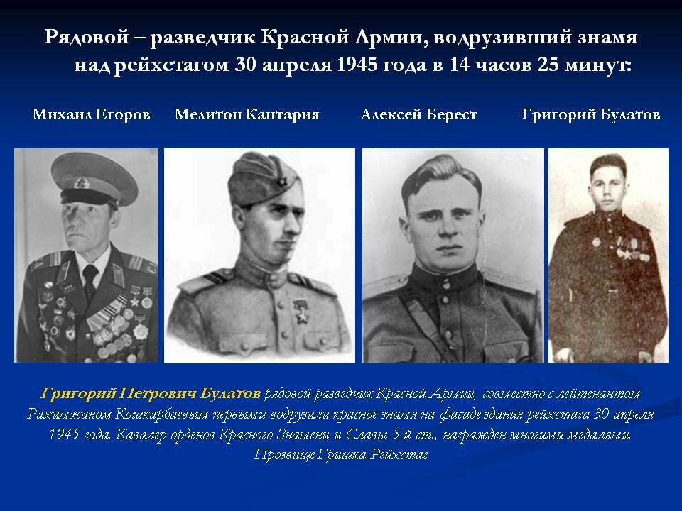 фамилии солдат водрузивших знамя победы над рейхстагом в 1945 фото