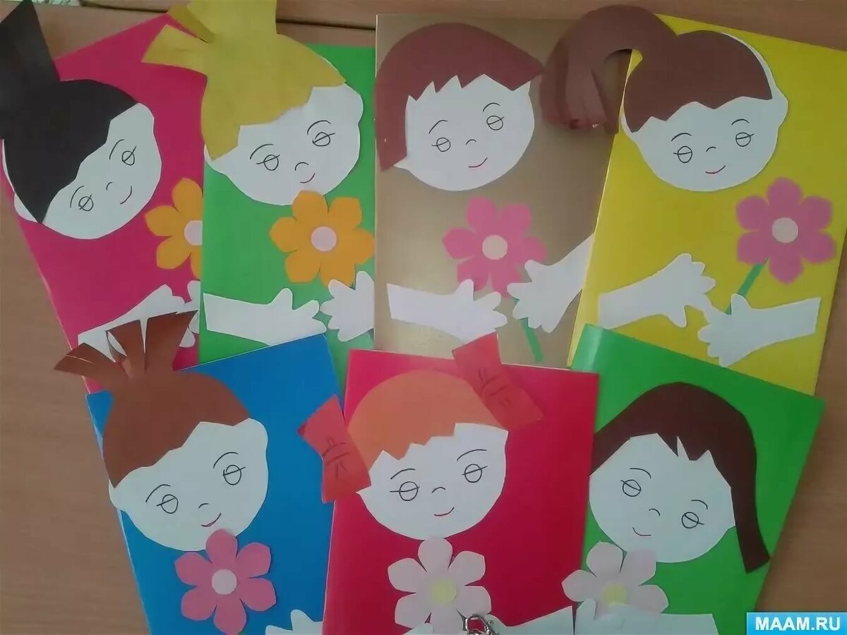 Открытки в старшей группе на день матери