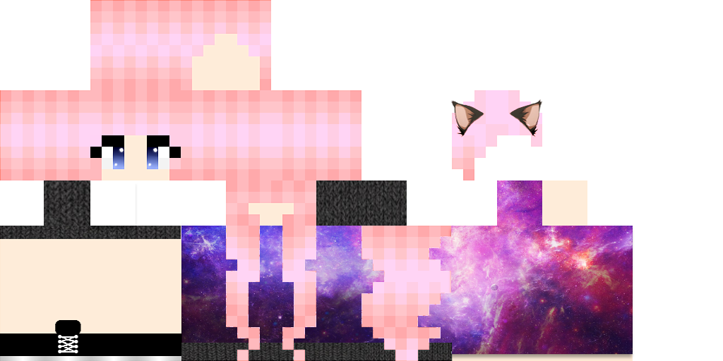 minecraft skin template girl
