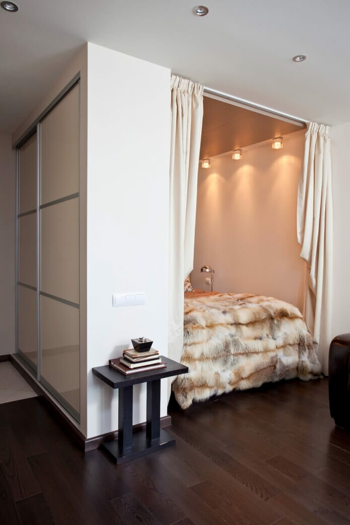 дизайн однокомнатная квартира со спальным местом