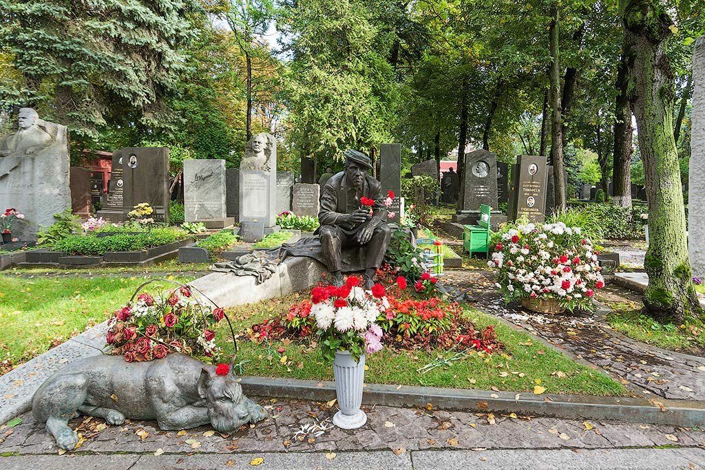 памятник юрию владимировичу никулину на новодевичьем кладбище фото