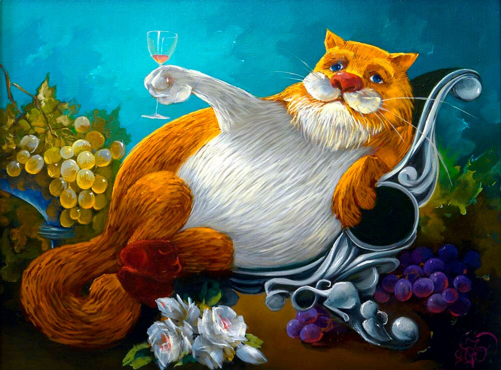 Картинки кошек нарисованные художниками