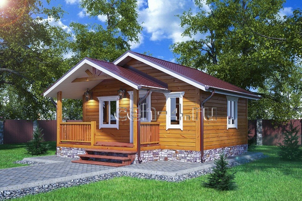 дачный домик из бруса фото