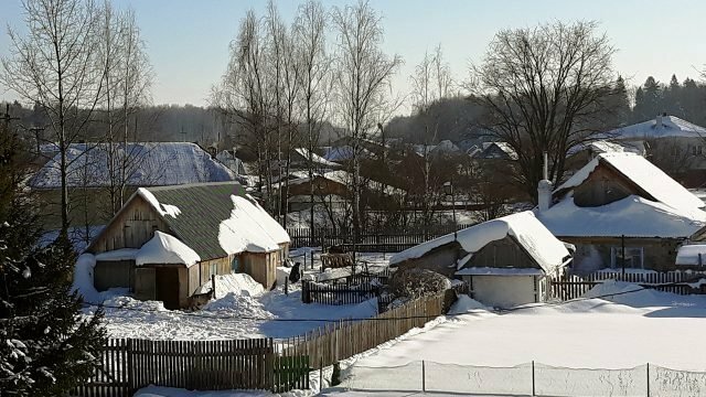 деревня зимняя фото