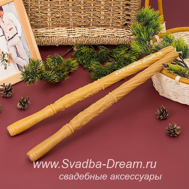 свечи восковые венчальные фото