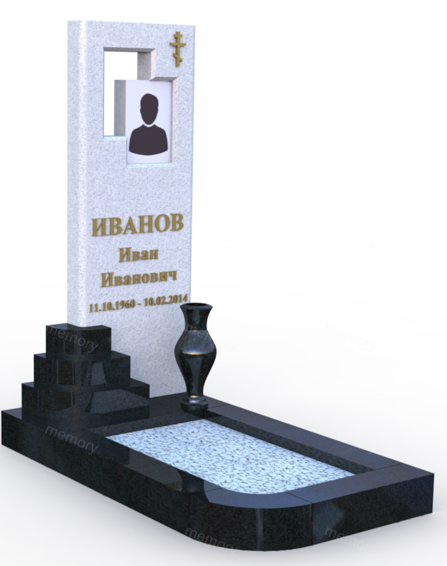 комбинированные памятники из гранита фото
