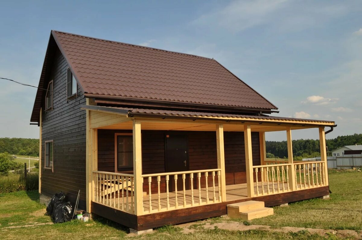 деревянный дом с пристройкой фото