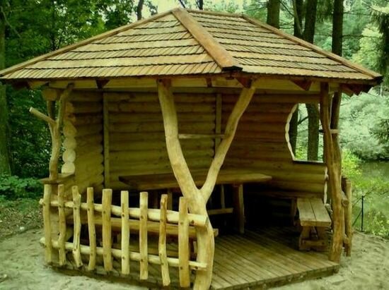 беседки из дикого дерева фото