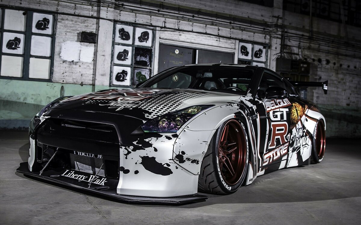nissan skyline gtr r35 винил фото