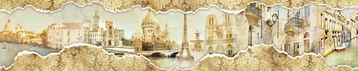 кухонный фартук город фото
