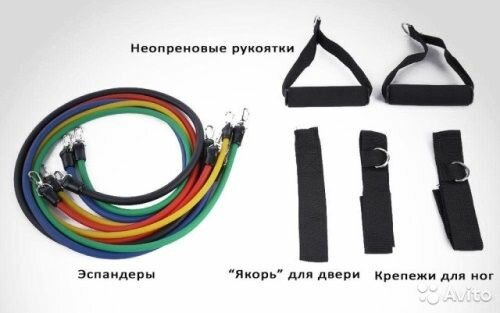комплект эспандеров home gym extreme (11 предметов) фото