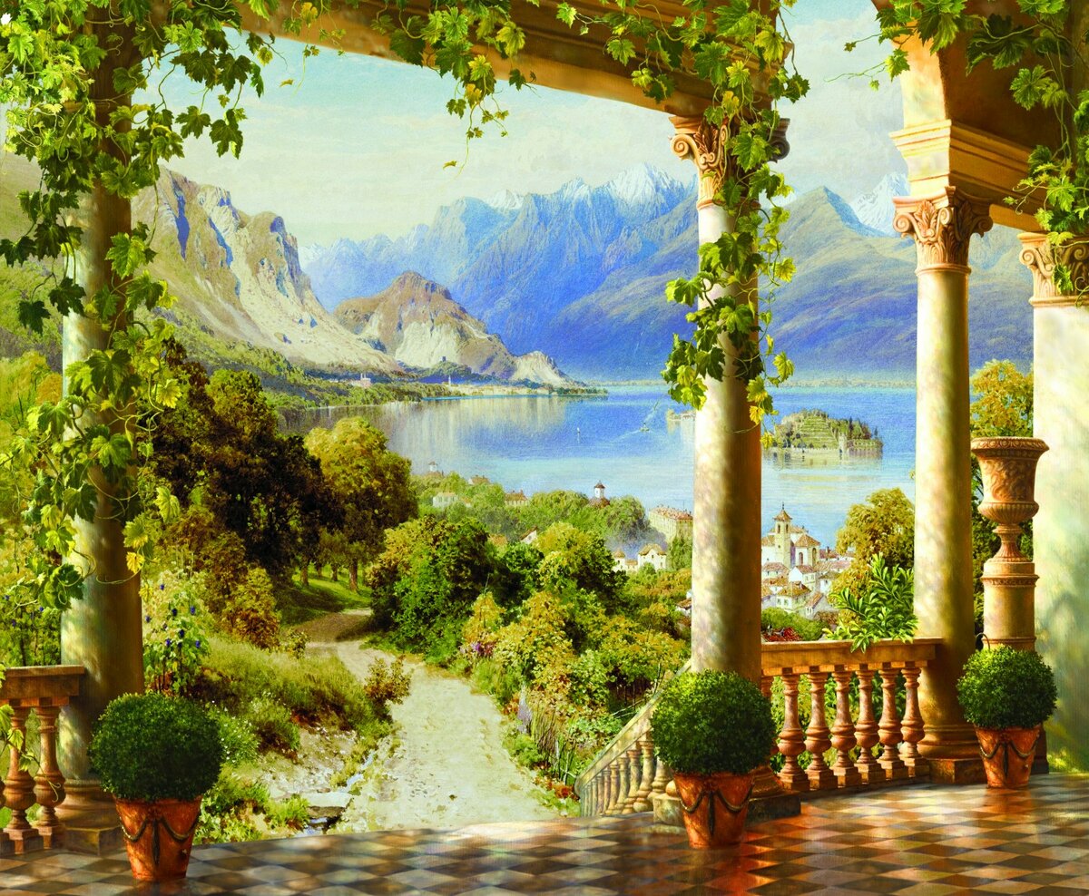 фреска аффреско водопад фото