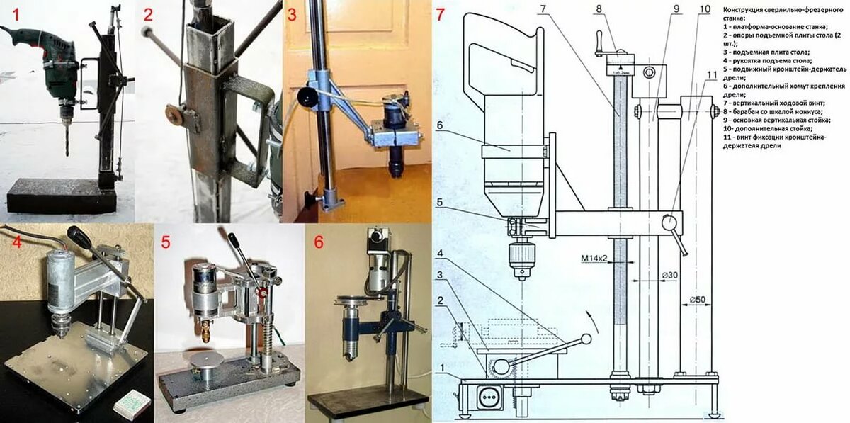 стойка для дрели своими руками чертежи видео