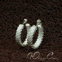 серьги кольца из серебра фото