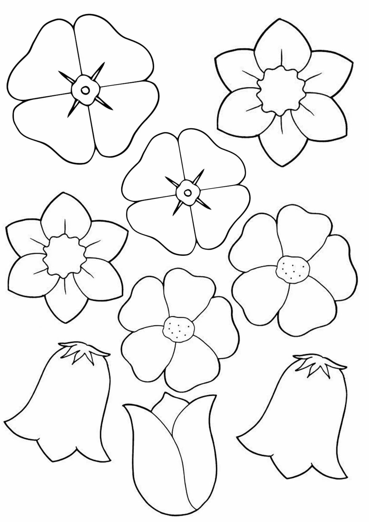 Открытки трафареты цветы