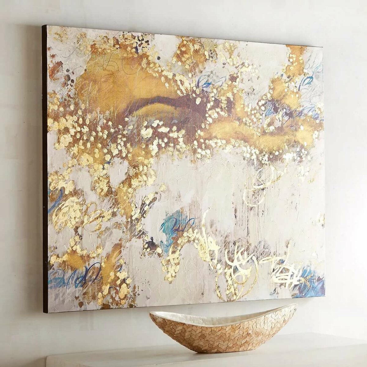 Интерьерные картины на холсте с поталью