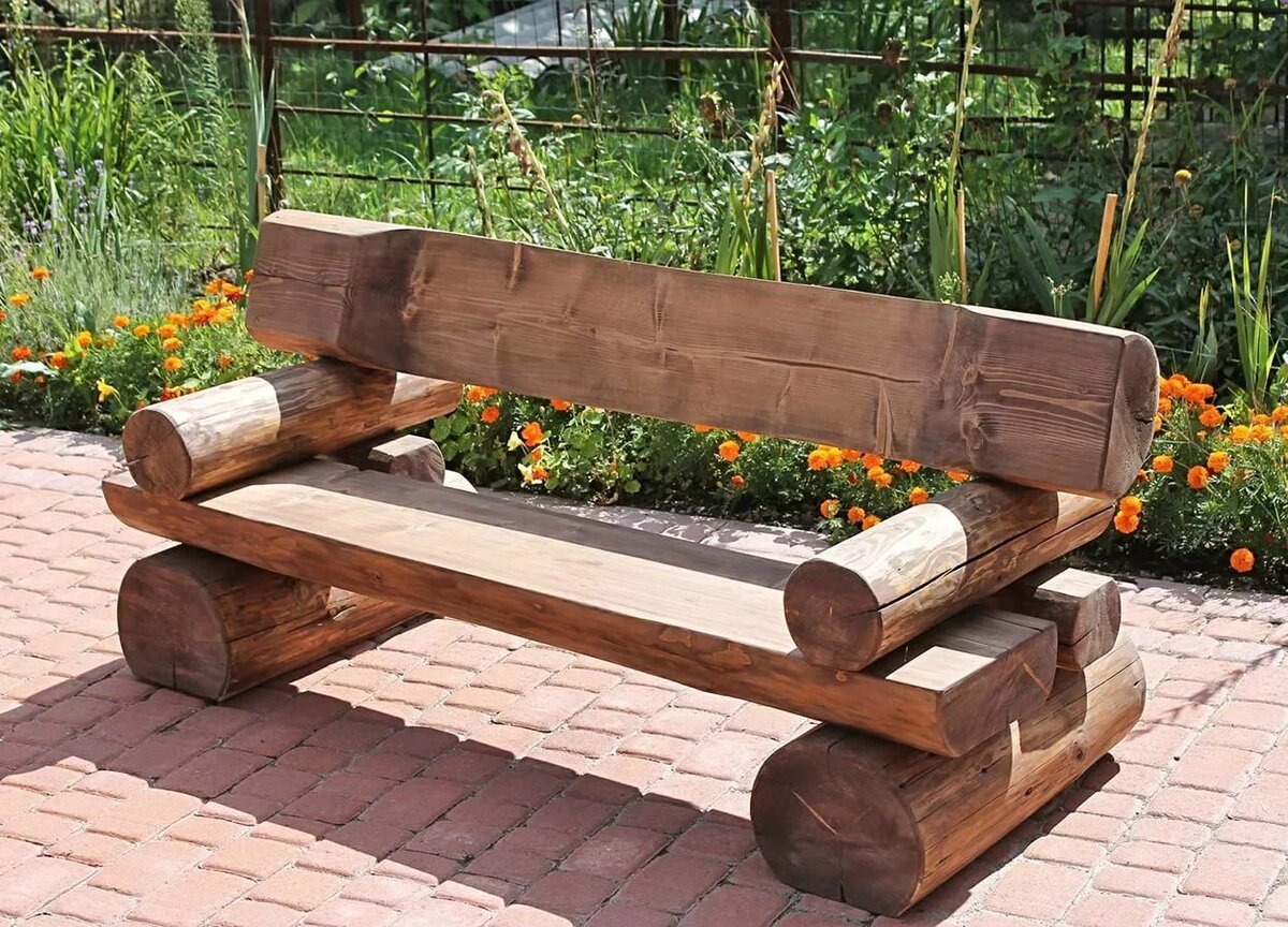 скамейки для сада своими руками фото